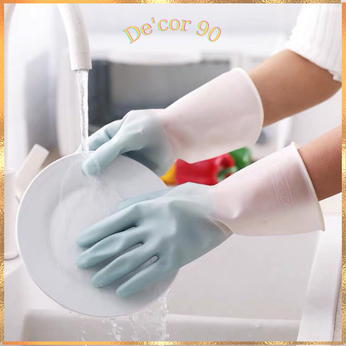 GĂNG TAY CAO SU- SIÊU BỀN - SIÊU DAI - Decor 90 Rửa Bát, Làm Bếp, Làm Vườn - Bảo Vệ Da Tay