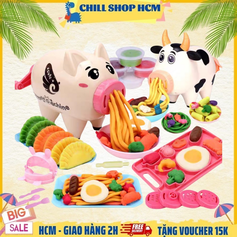 Bộ Đồ Chơi Đất Sét làm Kem Nấu Ăn Làm Tóc Từ Bột Mì An Toàn Đồ Chơi Cho Bé Gái Đồ Chơi Bé Trai Bộ Đồ Chơi Đất Nặn Thông Minh Đồ Chơi nhà bếp Thông Minh
