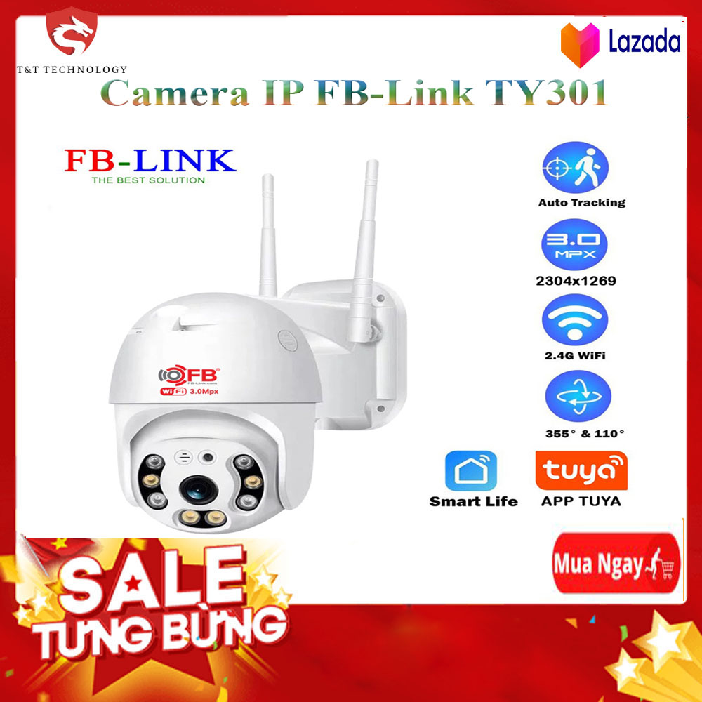 Camera ip wifi fb-link ty301 3.0mp , camera wifi không dây giá rẻ, camera an ninh gia đình, camera trong nhà ngoài trời, camera ip giám sát, bảo hành 12 tháng