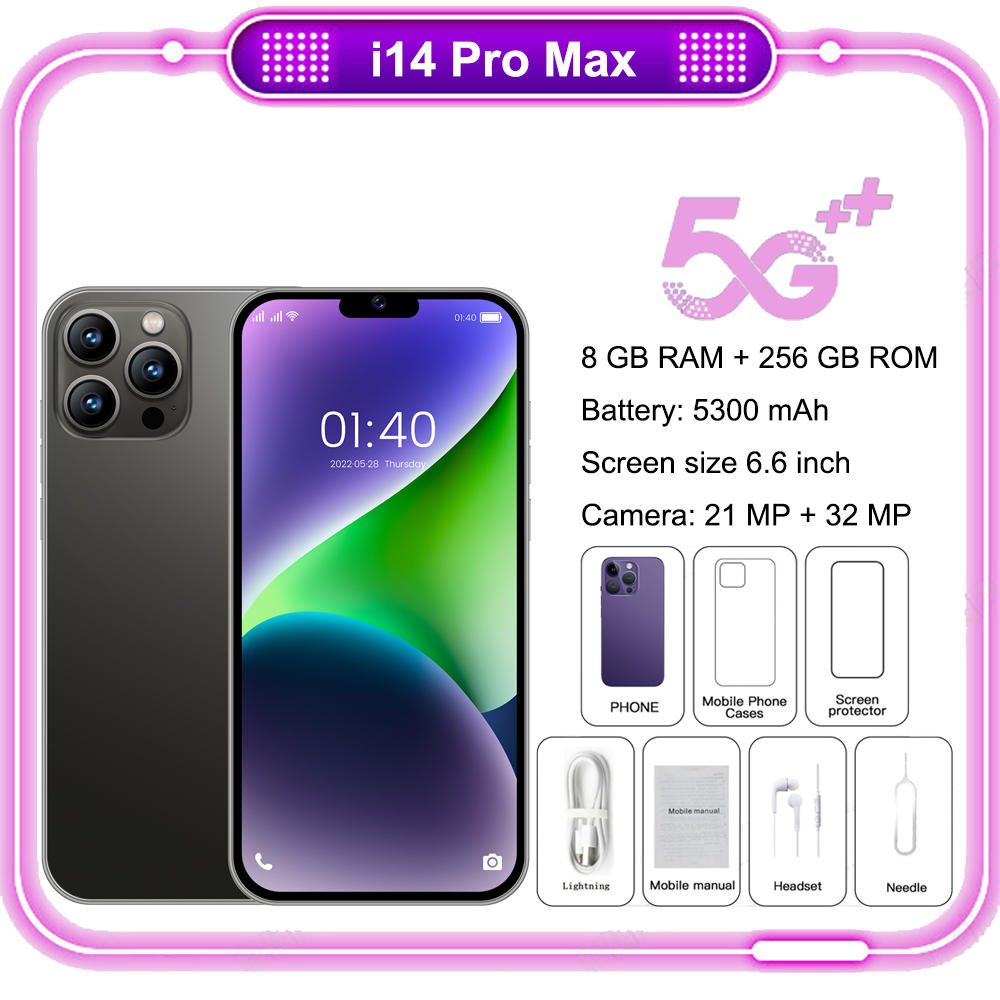 Điện thoại đa chức năng i14 Pro max điện thoại Miễn phí vận chuyển Bán điện thoại di động ban đầu điện thoại mới ra 8+256g Bán điện thoại chính hãng Inch không thấm nước điện thoại di động giá học sinh Chất lượng cao