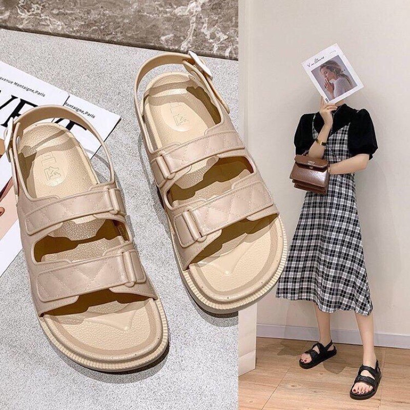 Sandal nữ nhựa dẻo kiểu mới - ảnh thật hcg