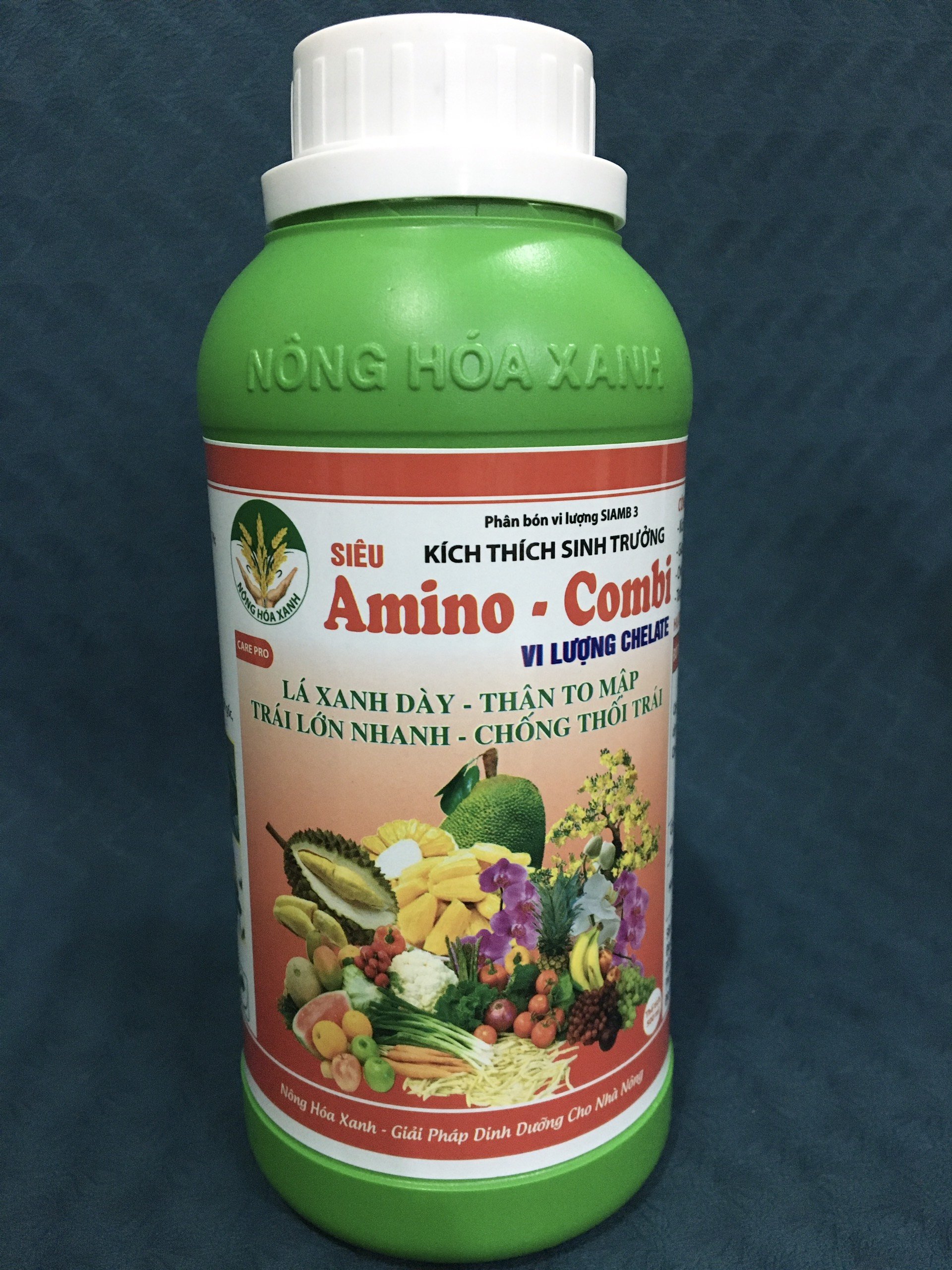 AMINO COMBI CHAI 0,5 LÍT – GIẢI PHÁP DINH DƯỠNG SIÊU KÍCH THÍCH TĂNG TRƯỞNG - LÁ TO, DÀY, THÂN TO, MẬP, TRÁI LỚN NHANH CÓ MÀU SẮC ĐẸP, CHỐNG THỐI TRÁI, CHỐNG RỤNG TRÁI DO THIẾU TRUNG VI LƯỢNG, KÍCH THÍCH BUNG ĐỌT, PHÁT CHỒI