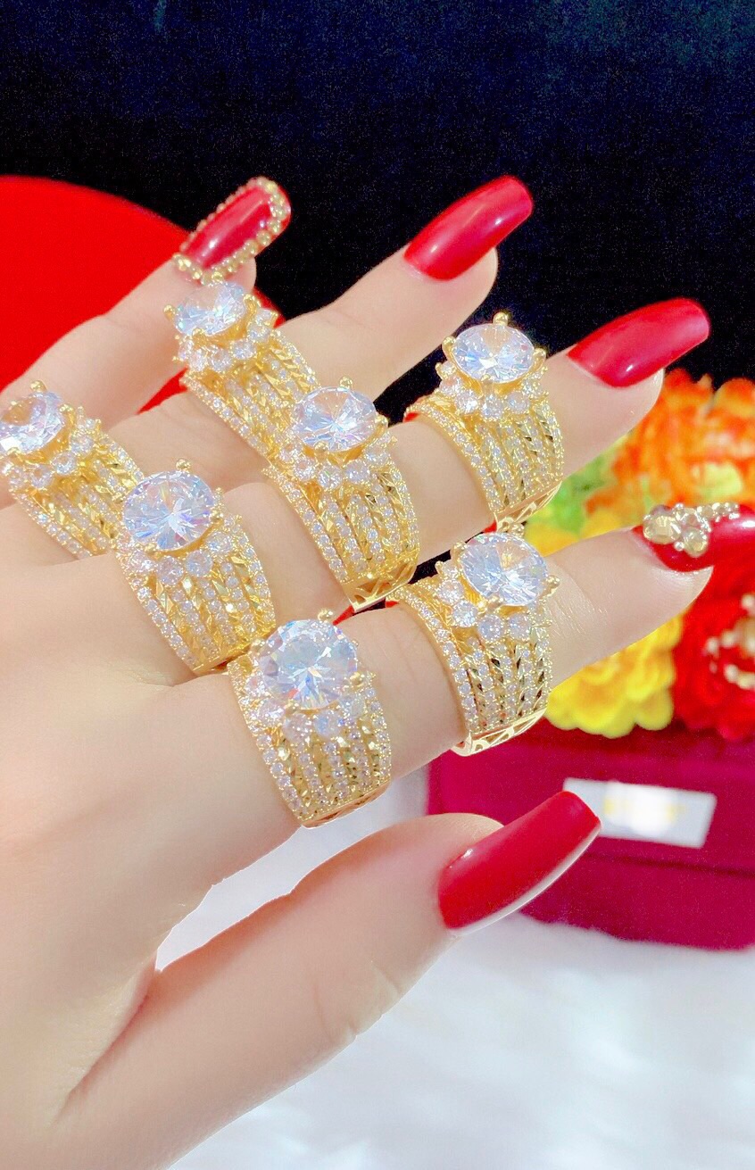 Nhẫn nữ mạ vàng 18k mẫu mới cực đẹp cực sang
