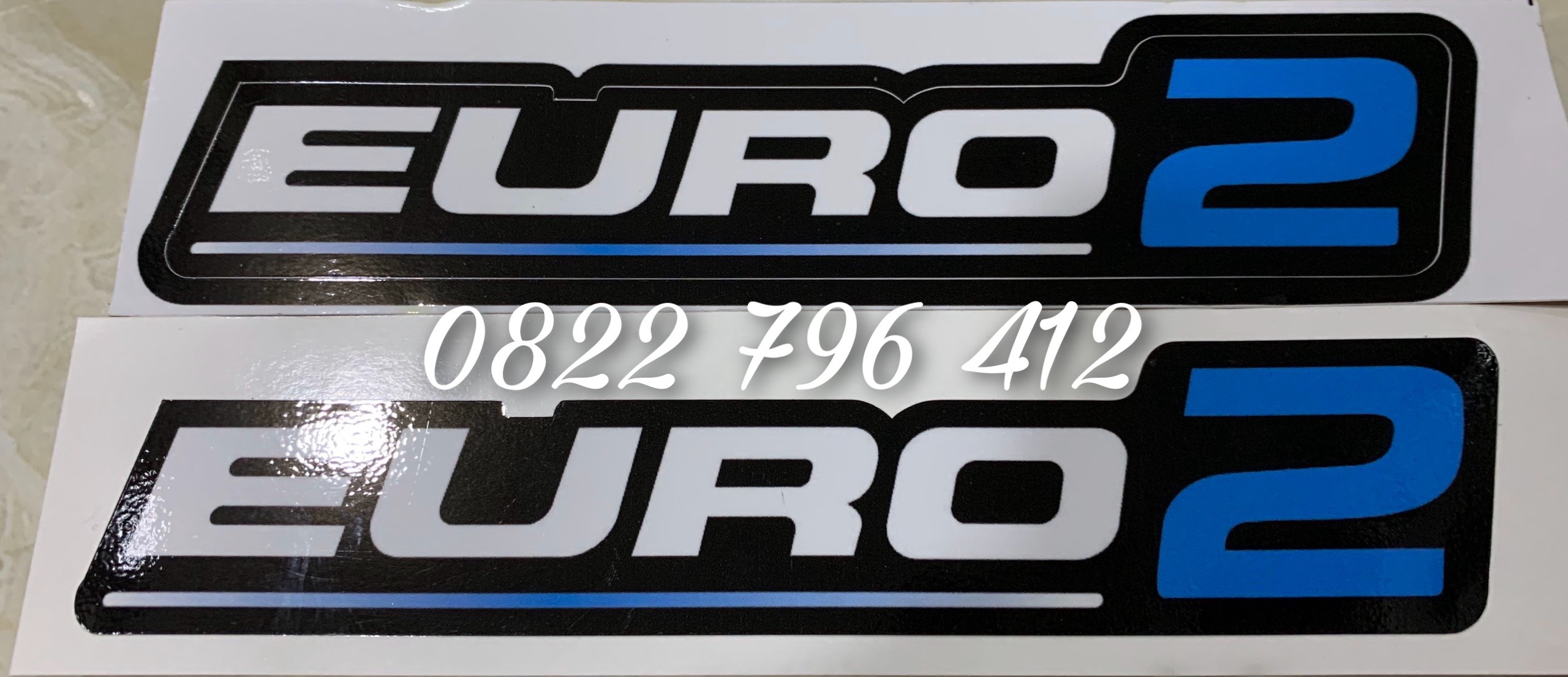 Tem chữ dán Euro2 dán xe Hino, xe chiến thắng. Tem dán cho xe tải