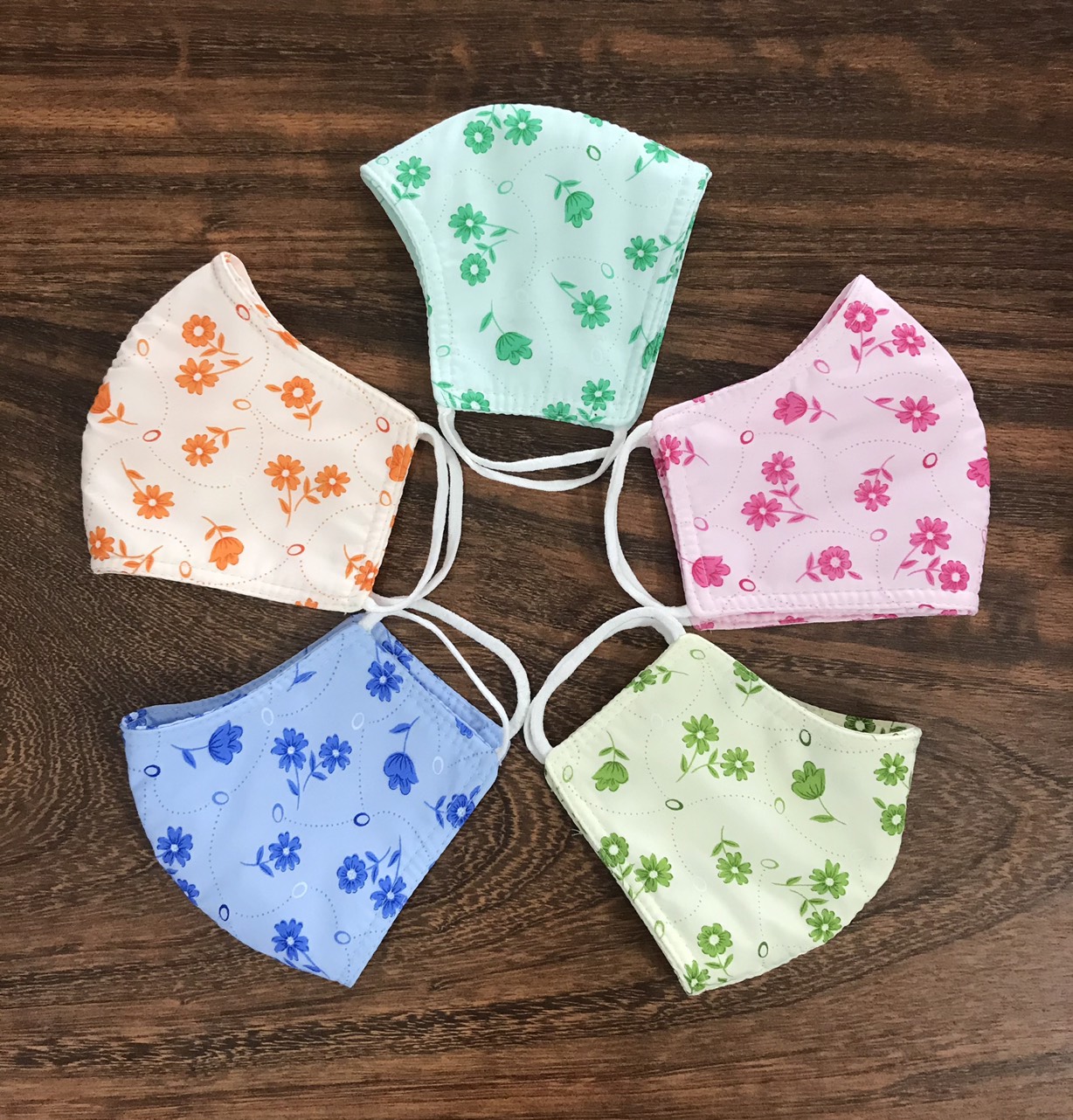 [HCM]Combo 5 khẩu trang 3 lớp 2 mặt vải siêu giống nhau có 2 hình thú và bông lựa chọn ảnh thật giao màu ngẫu nhiên