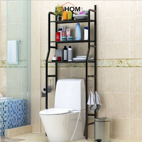 Kệ để đồ nhà tắm khung sắt đa năng tiện lợi dễ lắp ráp, kệ máy giặt tiết kiệm không gian J0311 - HOM