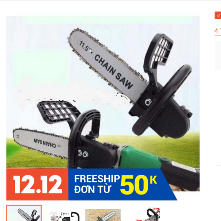 Bộ lưỡi cưa xích gắn máy mài