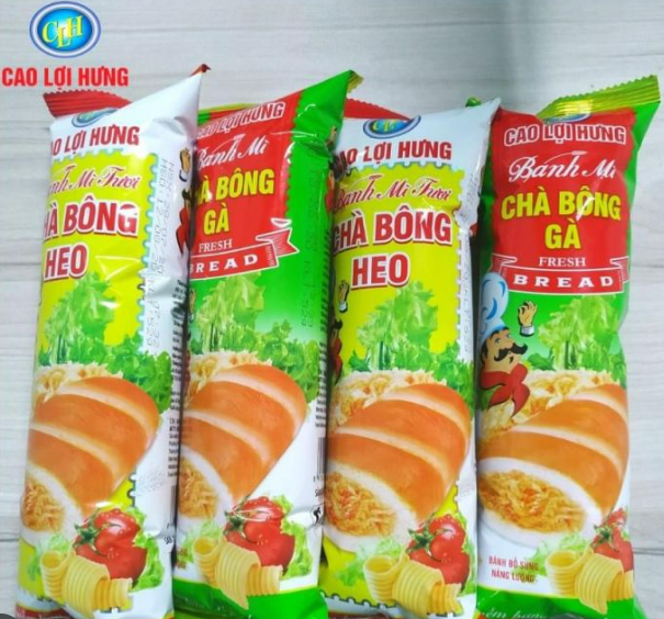 Comco 10 cái Bánh Mì tươi Cao Lợi Hưng Vị chà bông Heo KLT 52-70g/Bánh , dinh dưỡng năng lượng-bữa sáng tiện lợi