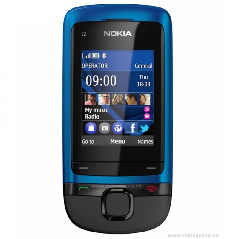 Điện thoại nokia c2-05 nắp trượt - chính hãng - đủ màu - kèm pin sạc