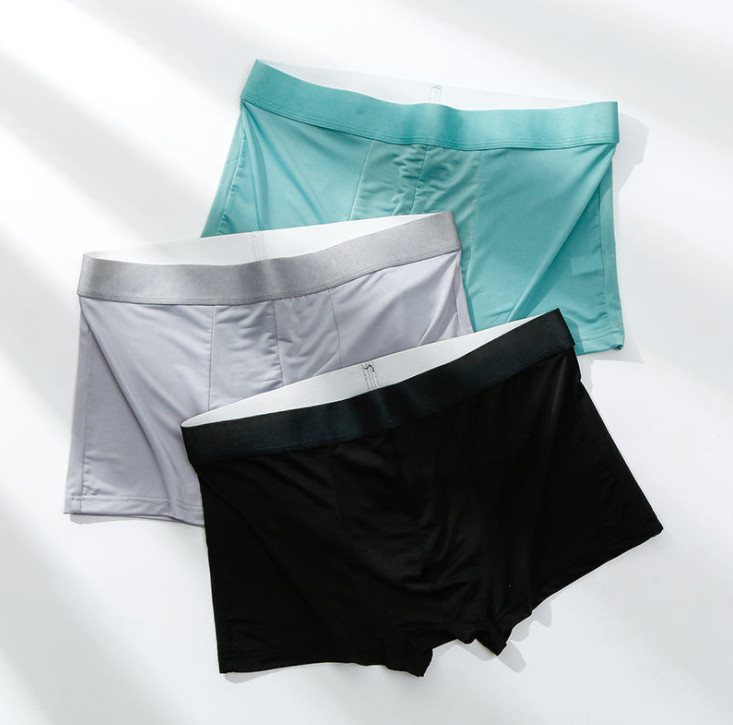 Quần Lót Nam Boxer Vải Lụa Băng, Quần Sịp Nam Đúc Lụa Băng Tự Nhiên Thoáng Khí Co Giãn SL03 - POMAN