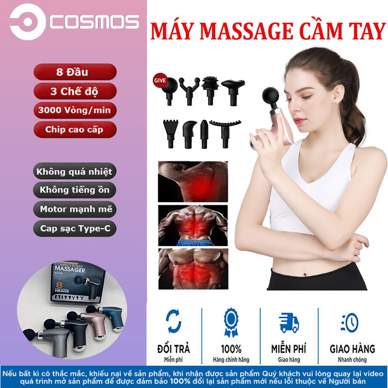 Máy massage cầm tay 8 đầu đấm lưng