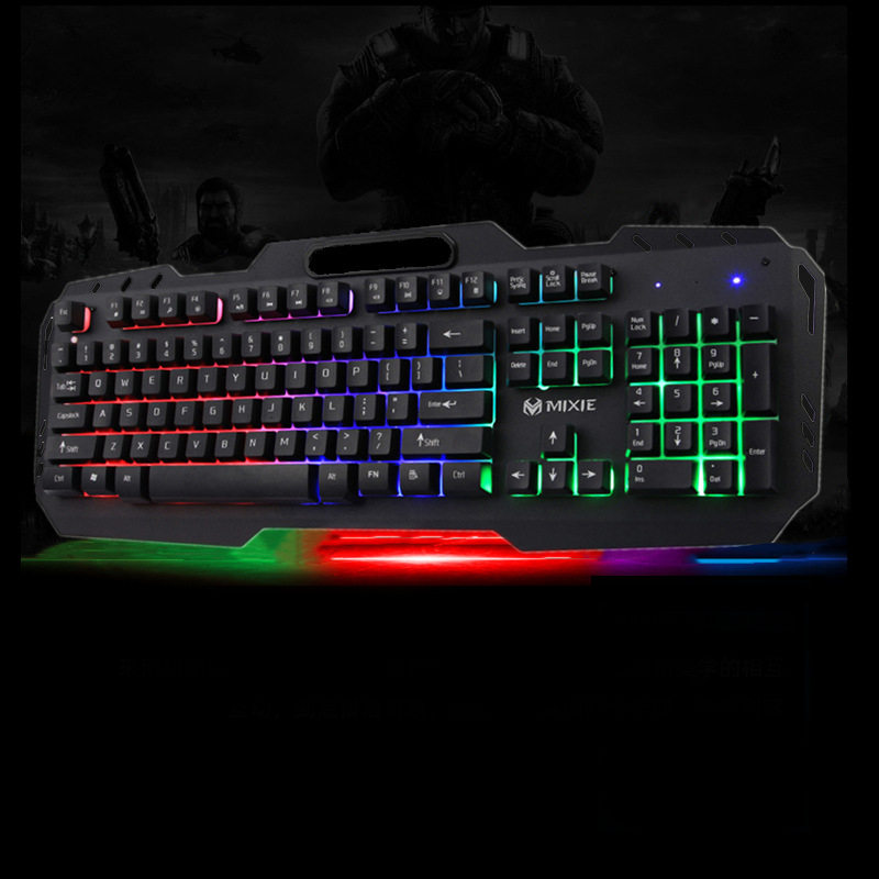 BÀN PHÍM CƠ MIXIE X800 [FREESHIP] BÀN PHÍM CHƠI GAME NHẠY ĐÈN LED THIẾT KẾ TINH TẾ