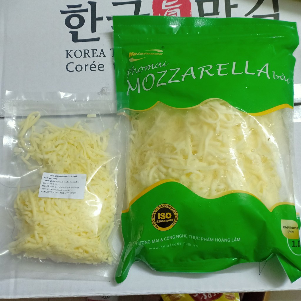 Phomai bào mozzarela 1kg - phụ kiện nguyên liệu làm bánh thiên anh