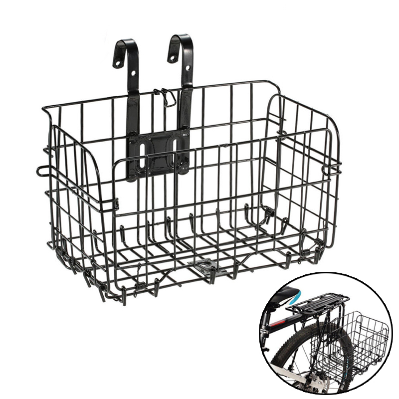 Giỏ Xe Đạp Gấp Gọn Chất Liệu Kim Loại Bền Bỉ Không Gỉ Treo Trước Sau Cho Xe Đạp Tiện Dụng KAVISOTA