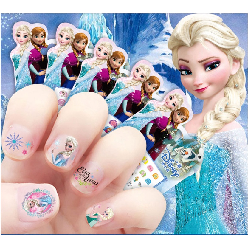 Set miếng dán móng tay sticker 3d hoạ tiết công chúa cho bé yêu, sticker dán móng tay cho bé gái mẫu mới dmt01