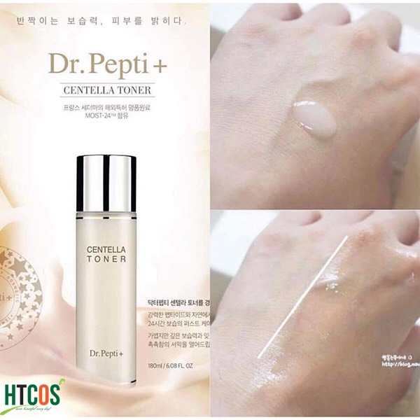 Nước hoa hồng dr.pepti centella toner hàn quốc 180ml