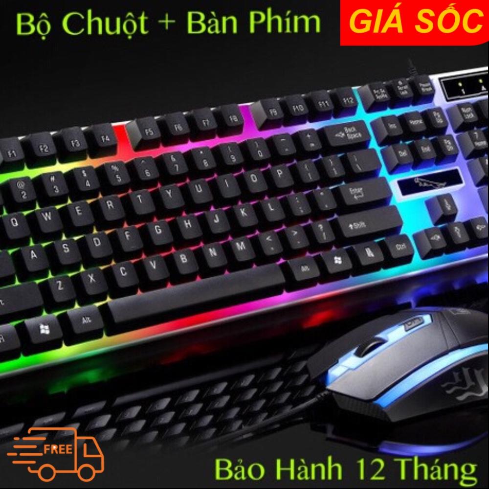 Bộ bàn phím, chuột giả cơ đèn led 7 màu siêu đẹp gaming g2/g21b pro 2018 , chuyên chơi game -dc2551