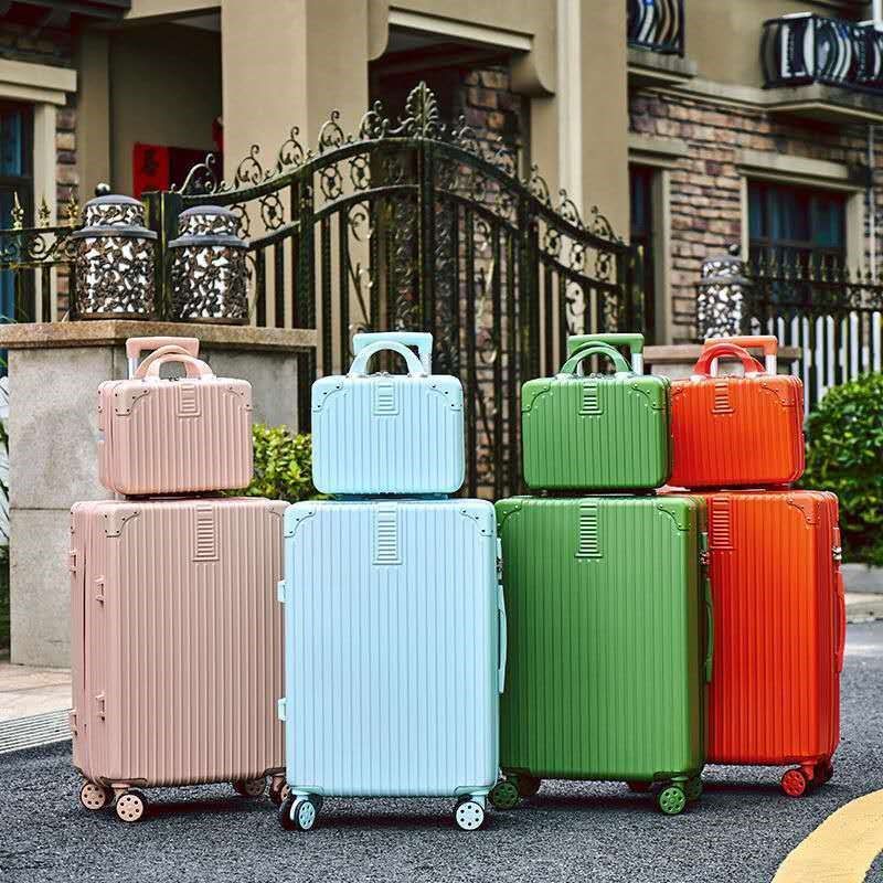 Vali vuông dây kéo cao cấp .Size 20/24/28 gồm cả cốp vali dễ thương - vali_mrkshop