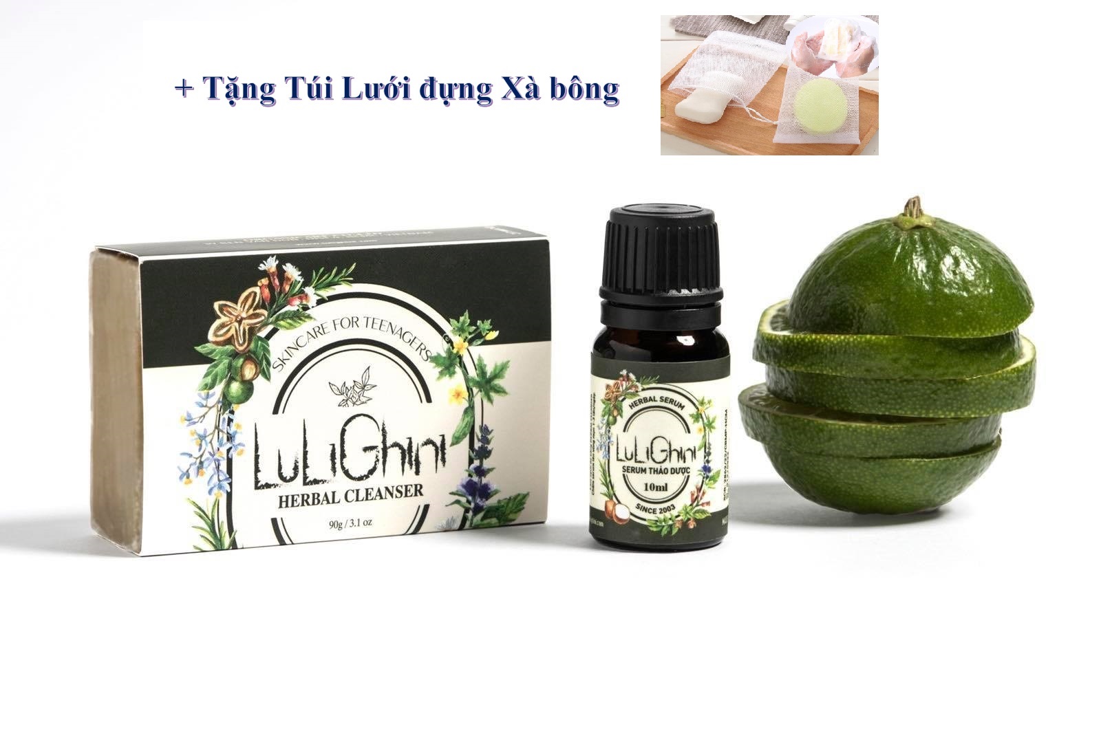Xà bông & serum thảo dược Lulighini