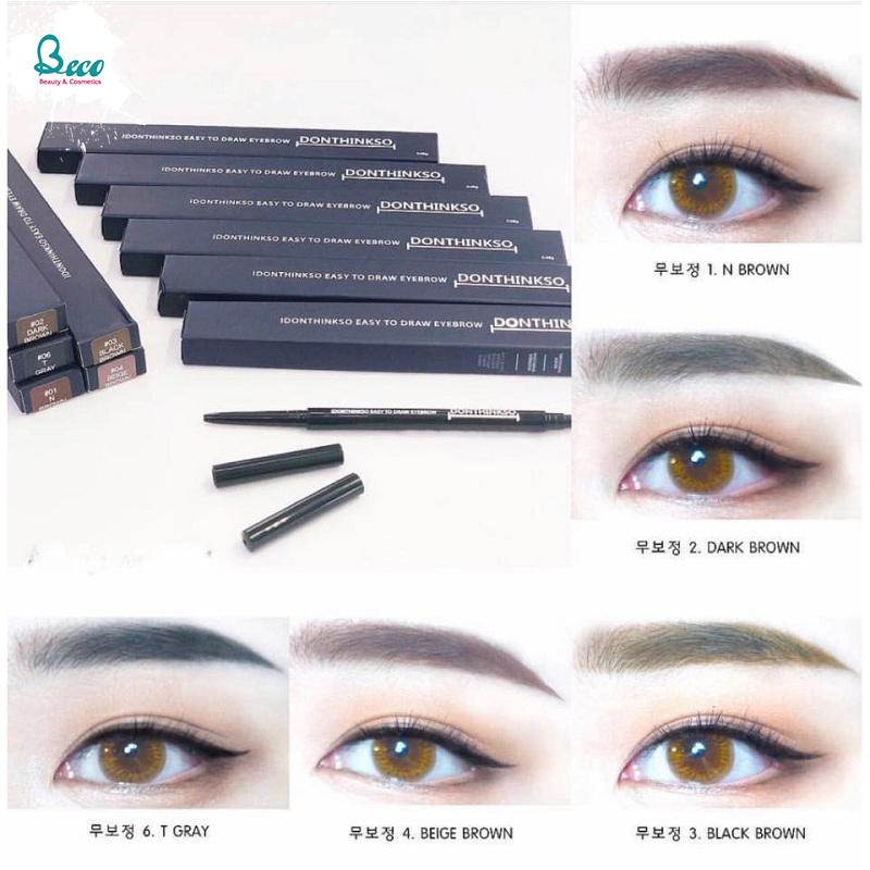 Kẻ mày i don’t think so line up pencil hàn quốc