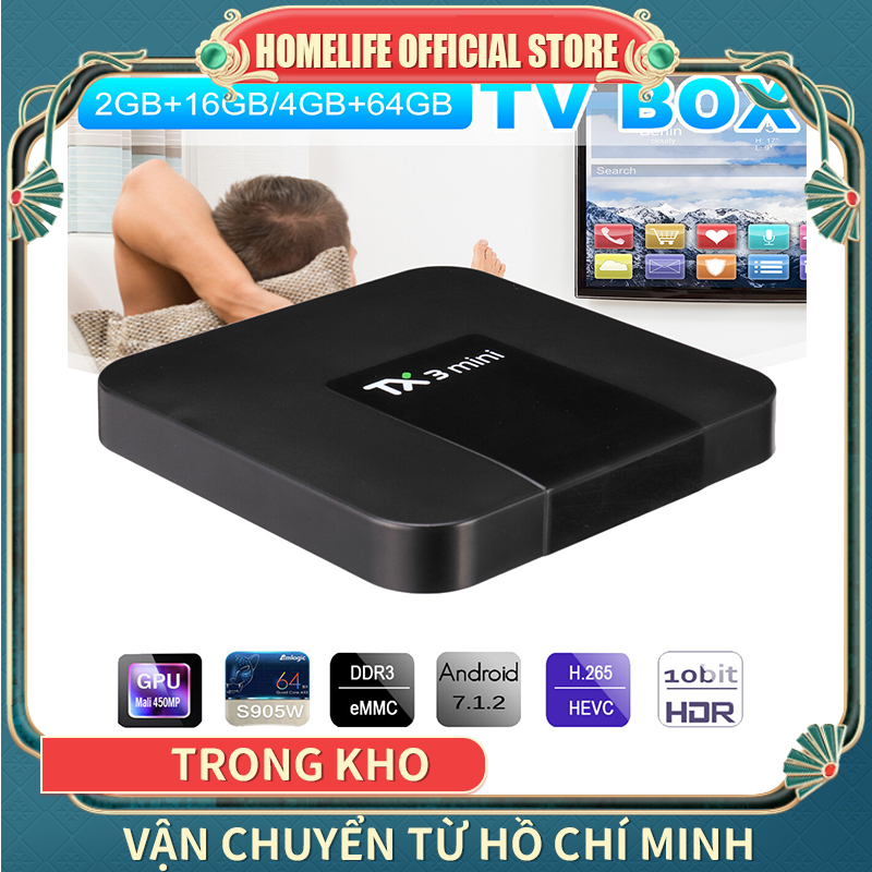 HMAndroid Tivibox TX3 Mini RAM 2GB ROM 16GB Android 10 4K UltraHD