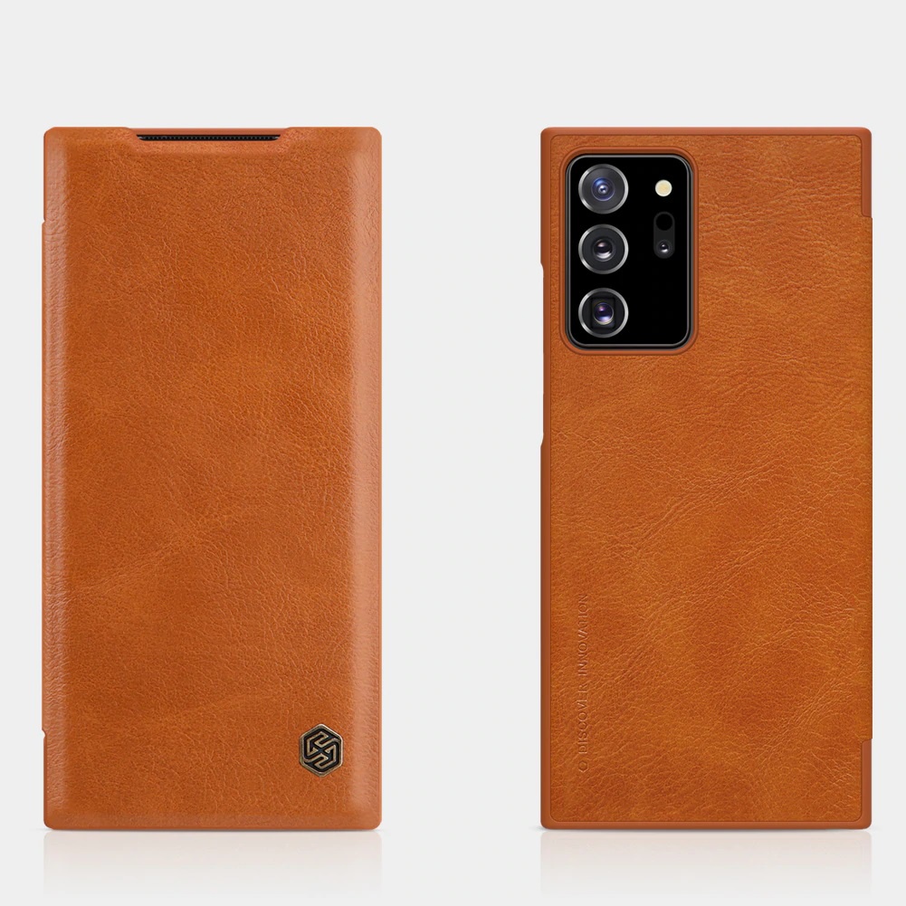 Bao da Nillkin QIN cho SamSung Galaxy Note 20, Note 20 Ultra, Note 10 Plus, Note 10 Dòng bao da chính hãng Nillkin QIN, chất lương da cao cấp không phai màu