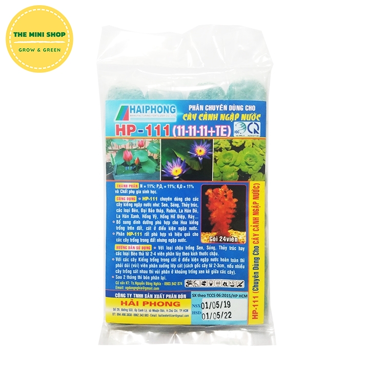 Phân bón cho cây trồng ngập nước hoa sen 24 viên