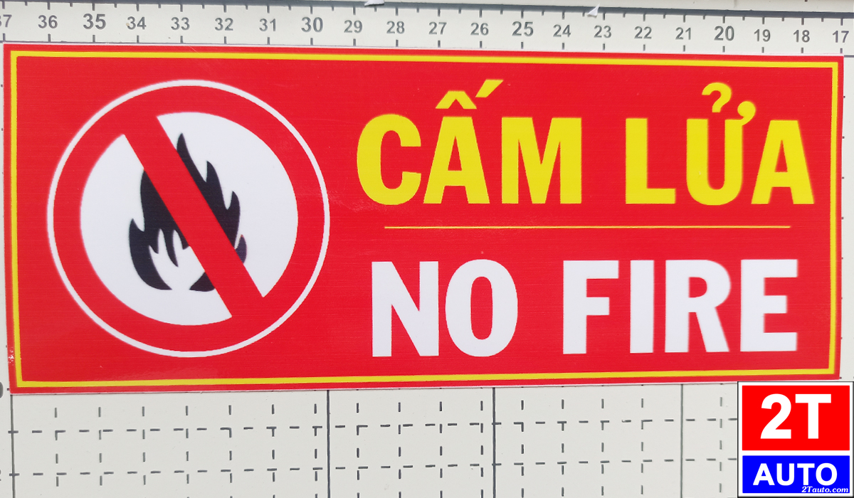LOGO CẤM LỬA, TẤM DÁN CẤM LỬA, STICKER CẤM LỬA
