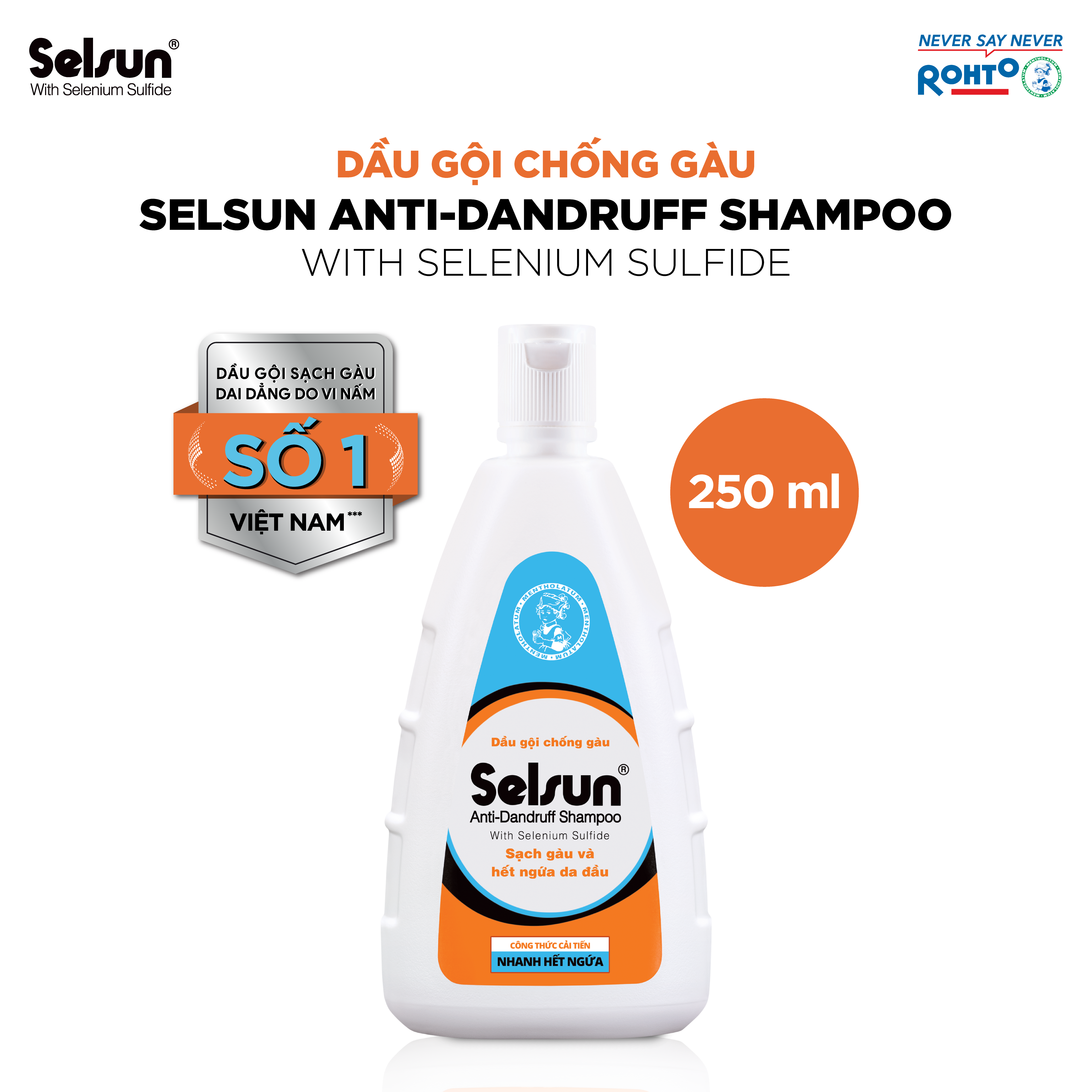 Dầu gội Selsun chống gàu, sạch gàu & hết ngứa da đầu Selsun Anti-Dandruff Shampoo 250ml