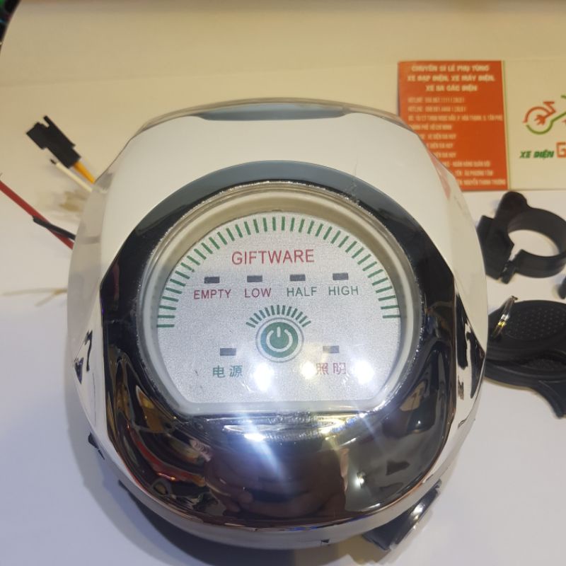 Đầu Đèn 24V 2 BÌNH Xe Đạp Điện Đầu Đèn Xe Đạp Điện Nhật 24V XE ĐẠP ĐIỆN GIA HUY
