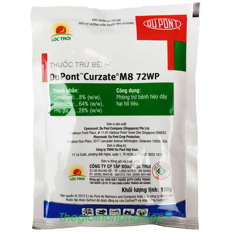 Thuốc dupont curzate m8 72wp 100g