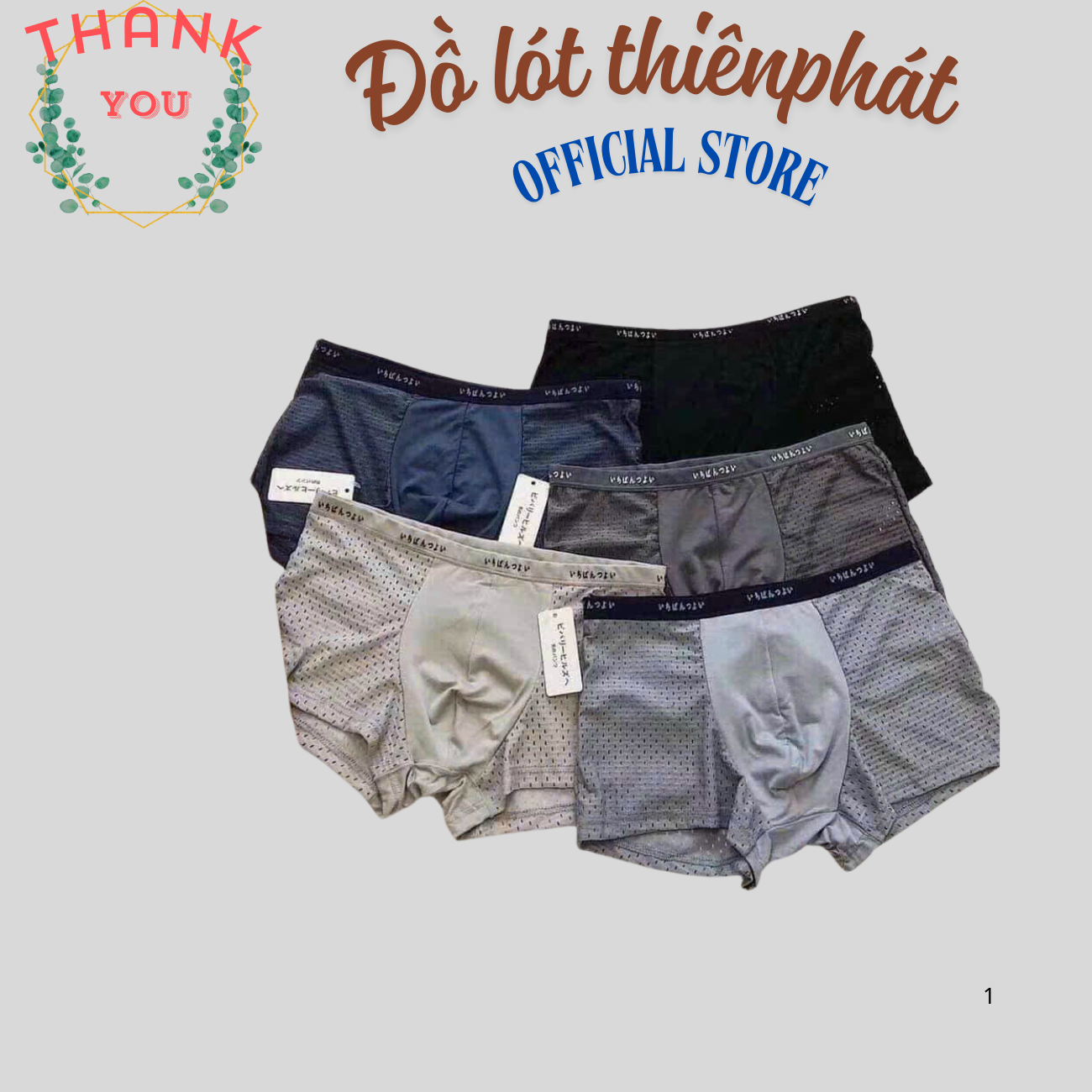 Quần Lót ĐÙI Nam BOXER Lưới Nhật Thông Hơi Thoáng Khí Kháng Khuẩn Co Giãn Thoải Mái đồ lót thiên