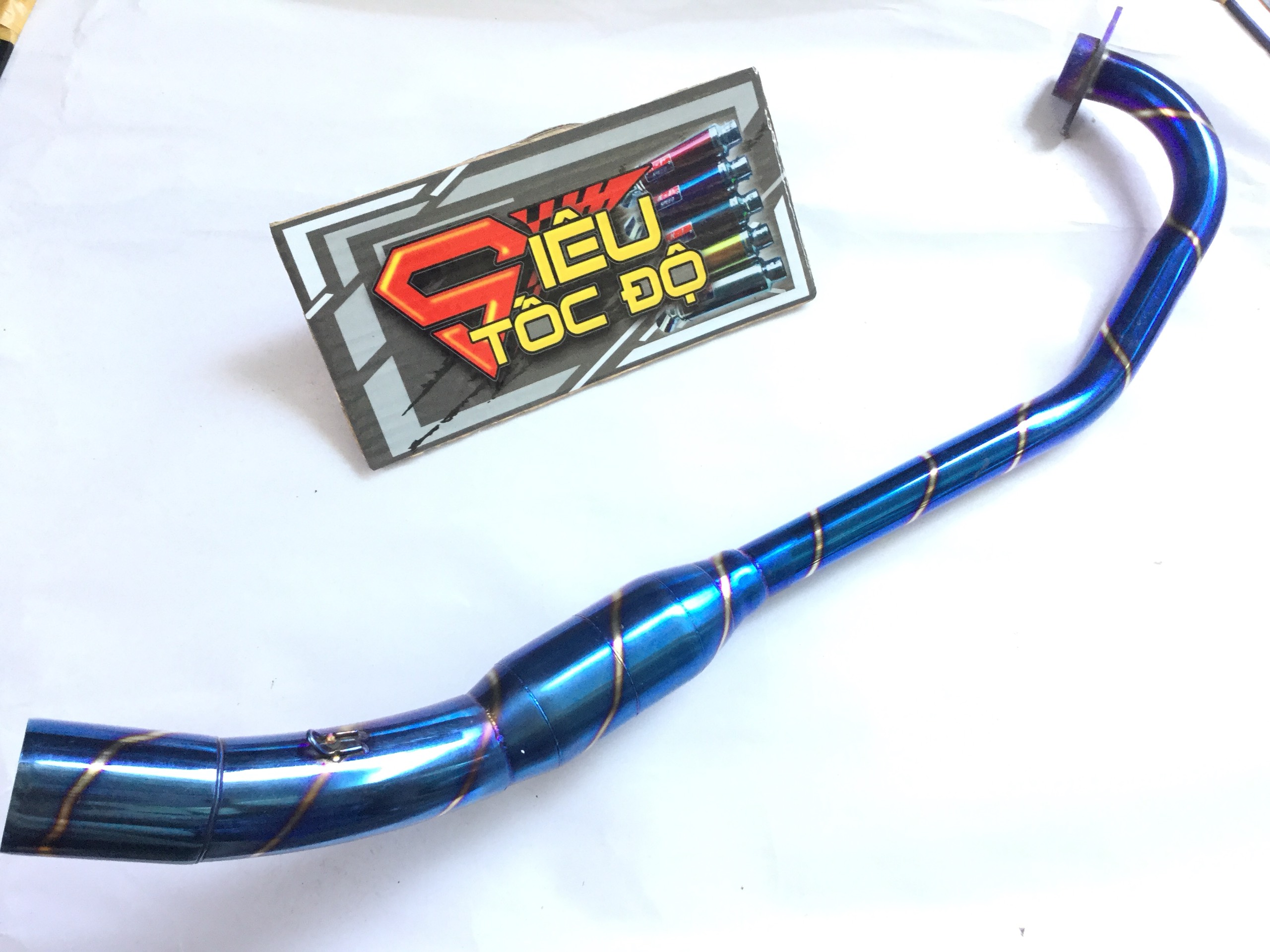 Cổ pô bầu hơi titan độ cho xe exciter 135......