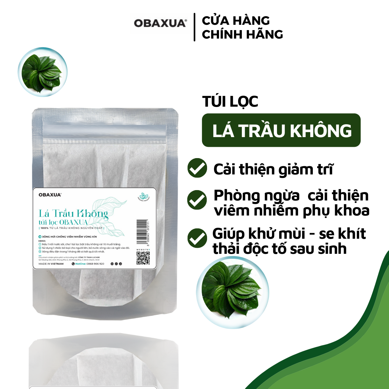 Bột lá trầu không - obaxua