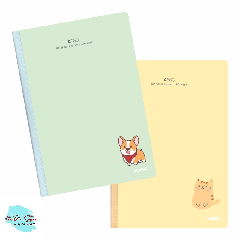 Klong vở may dán gáy caro b5 100gsm - 80trang