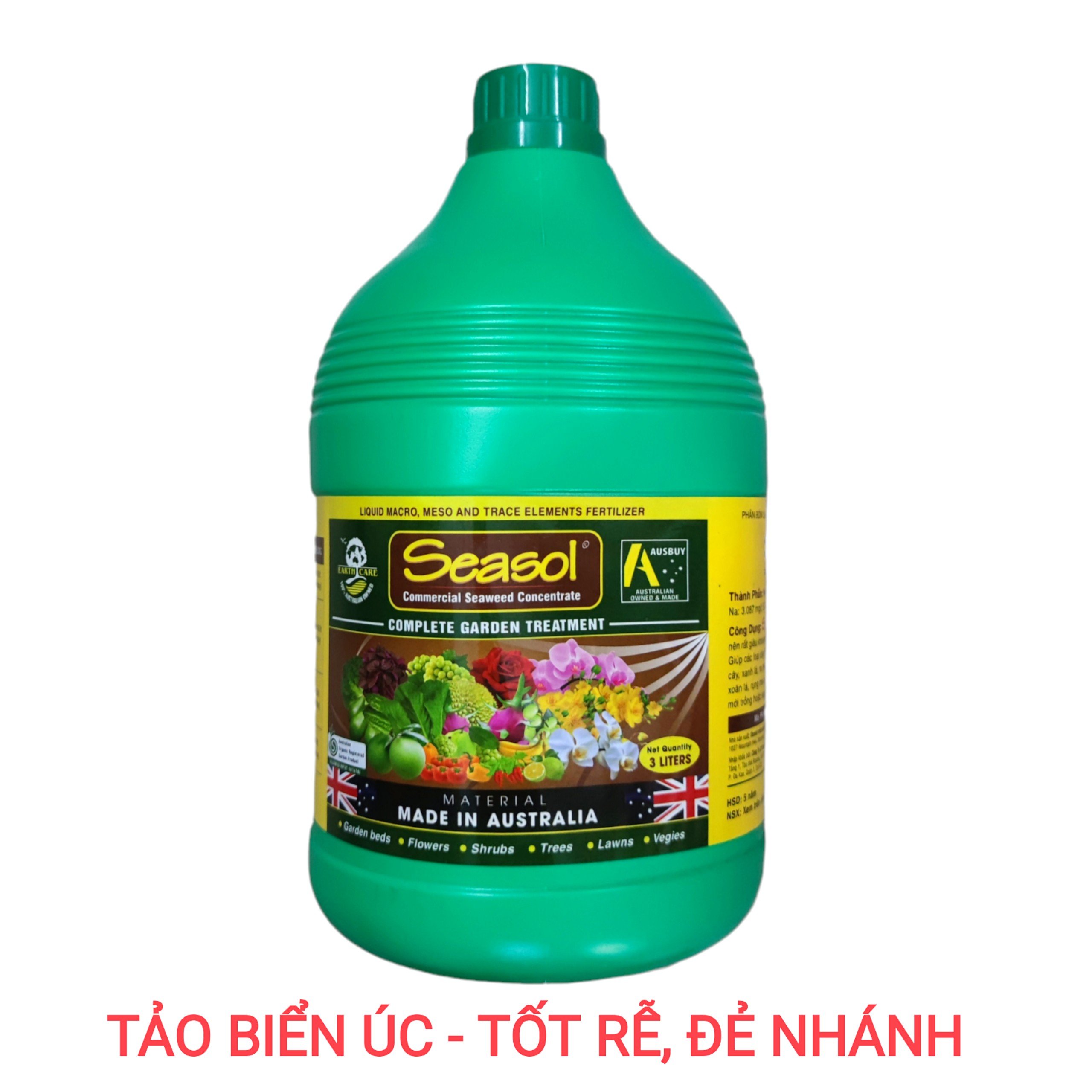 Phân tảo biển seasol siêu ra rễ của úc, không hôi - can 3 lít