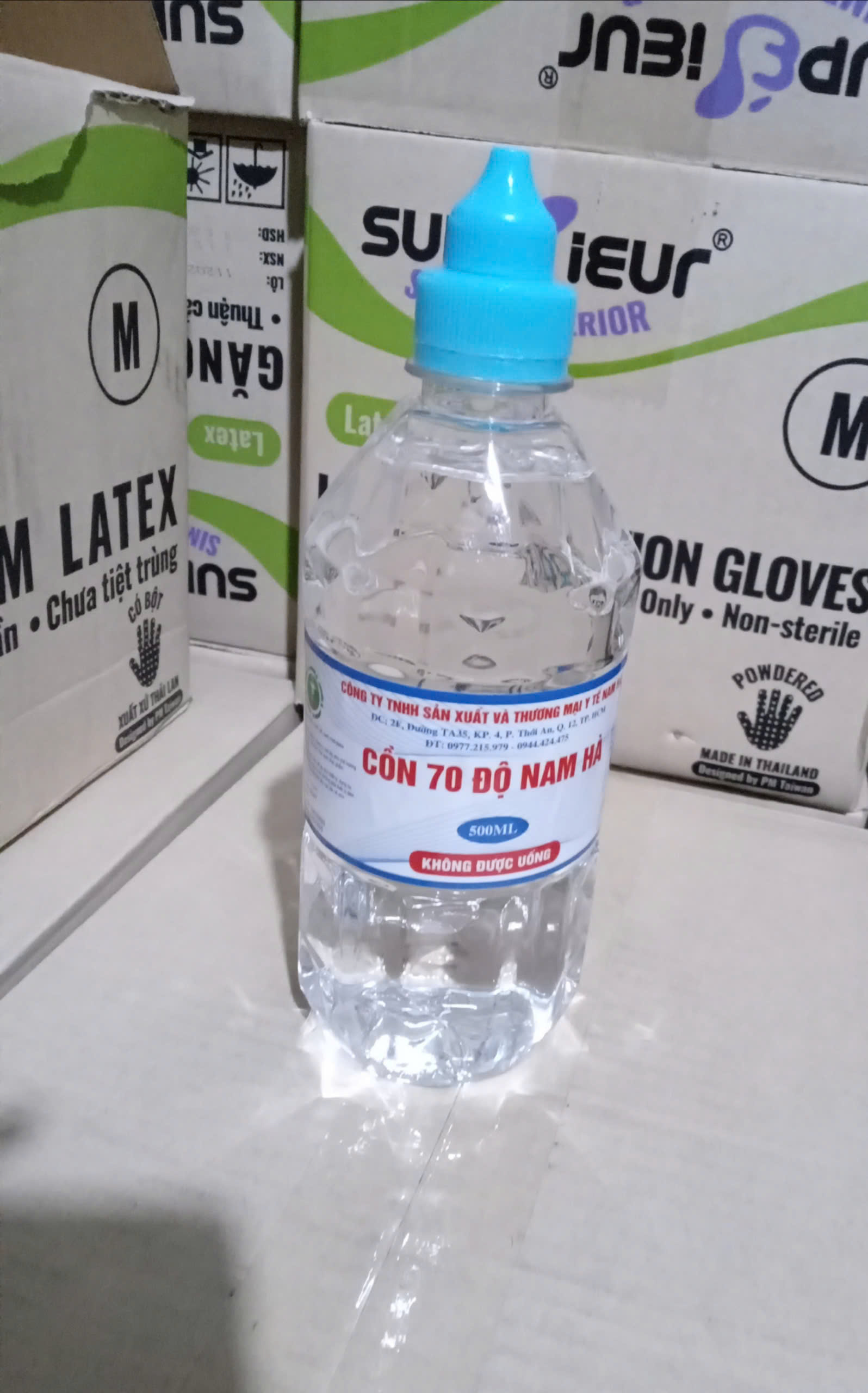 Dung dịch sát khuẩn cồn 70 độ Nam Hà 500ml - Không Vòi