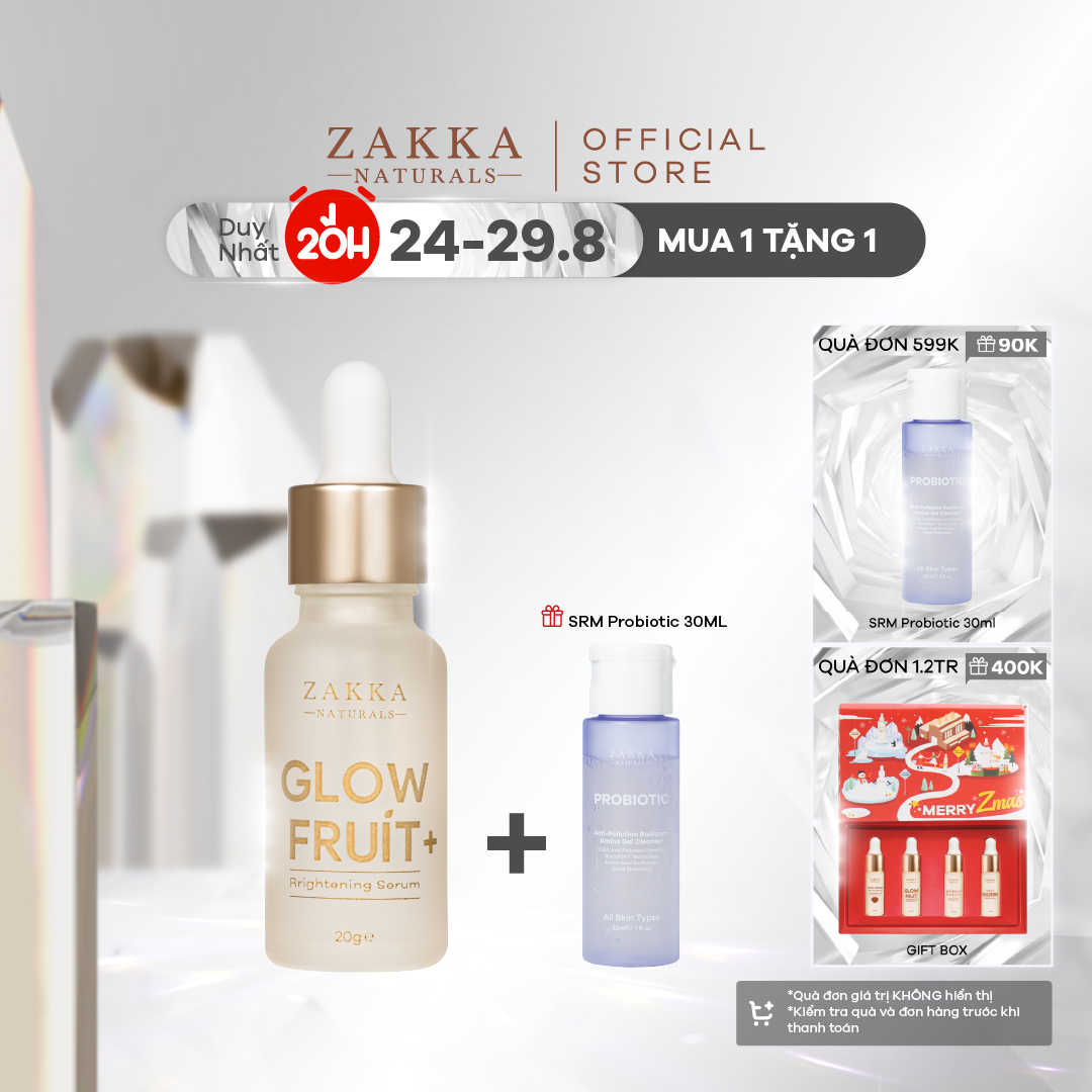 Serum (Tinh Chất) Vitamin C Zakka Naturals GlowFruit+ Brightening 20g