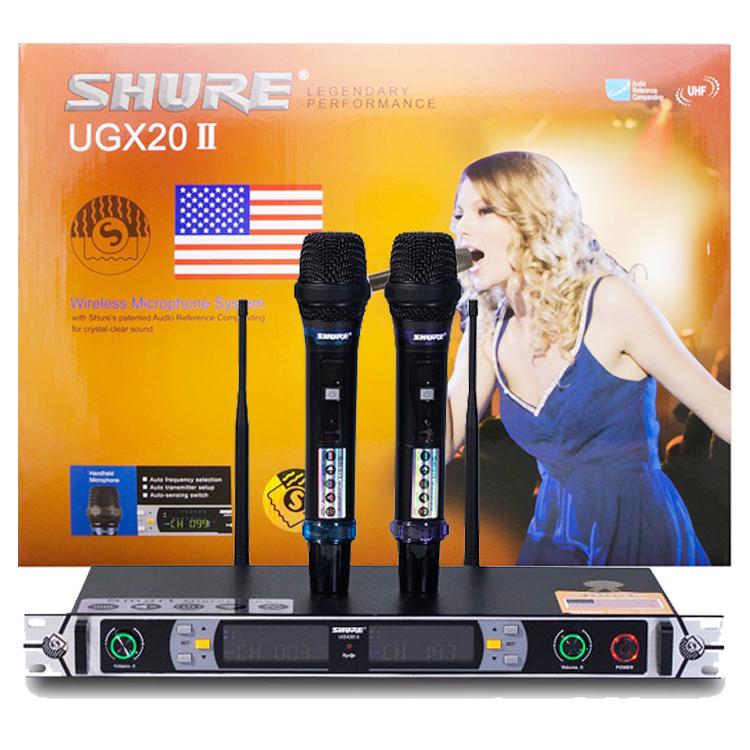 BỘ MICRO KHÔNG DÂY SHURE UGX20II HÀNG CHUẨN MAIN ĐỎ TRỞ VÀNG