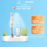 Máy Xay Cầm Tay Philips Promix HR2534/00 (Trắng), Động Cơ Hiệu Suất Cao Cung Cấp Hiệu Quả Xay Nhanh Và Mịn-Hàng Phân Phối Chính Hãng