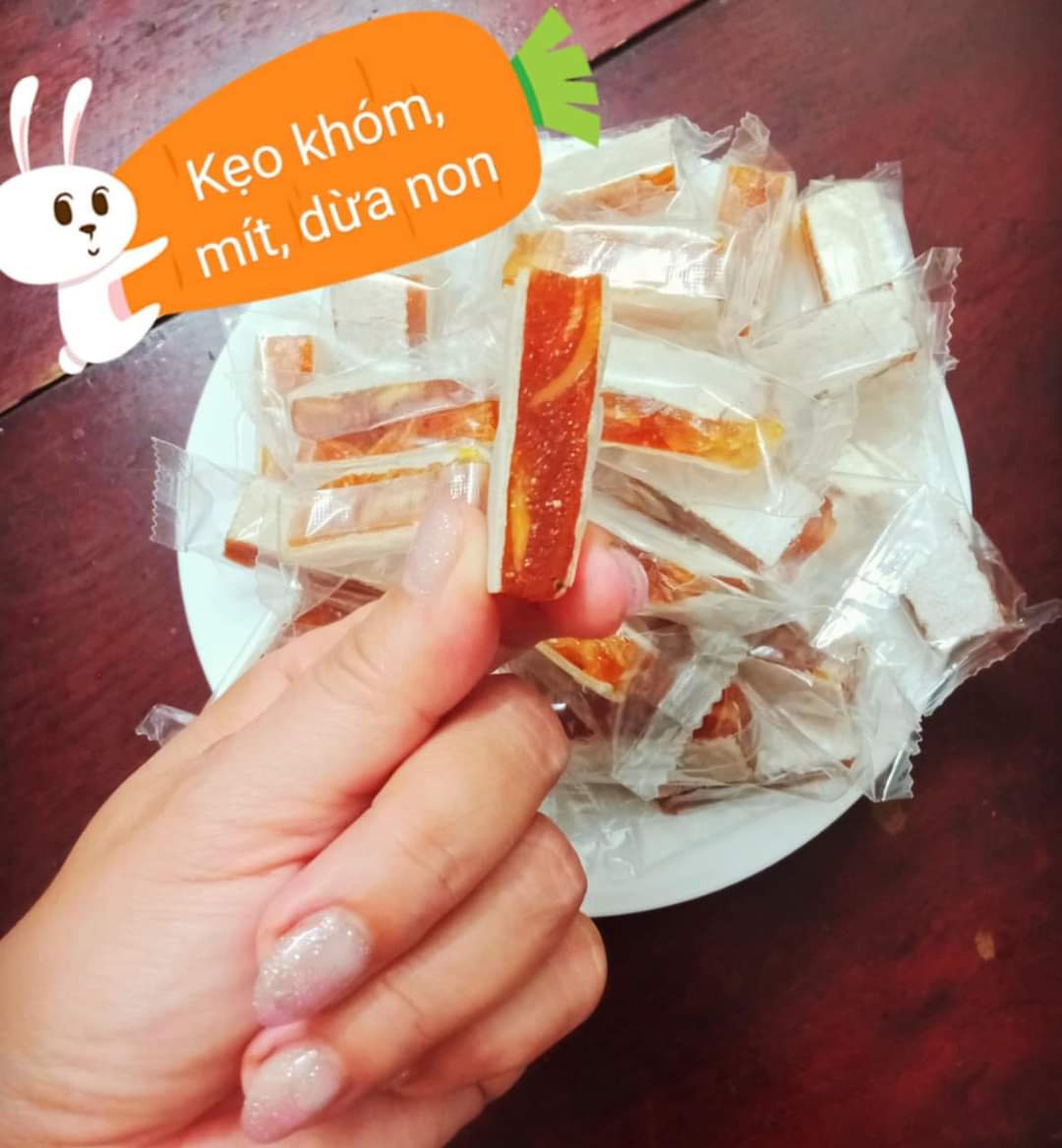 1Kg Kẹo Khóm mít dừa non mềm dẻo ít ngọt