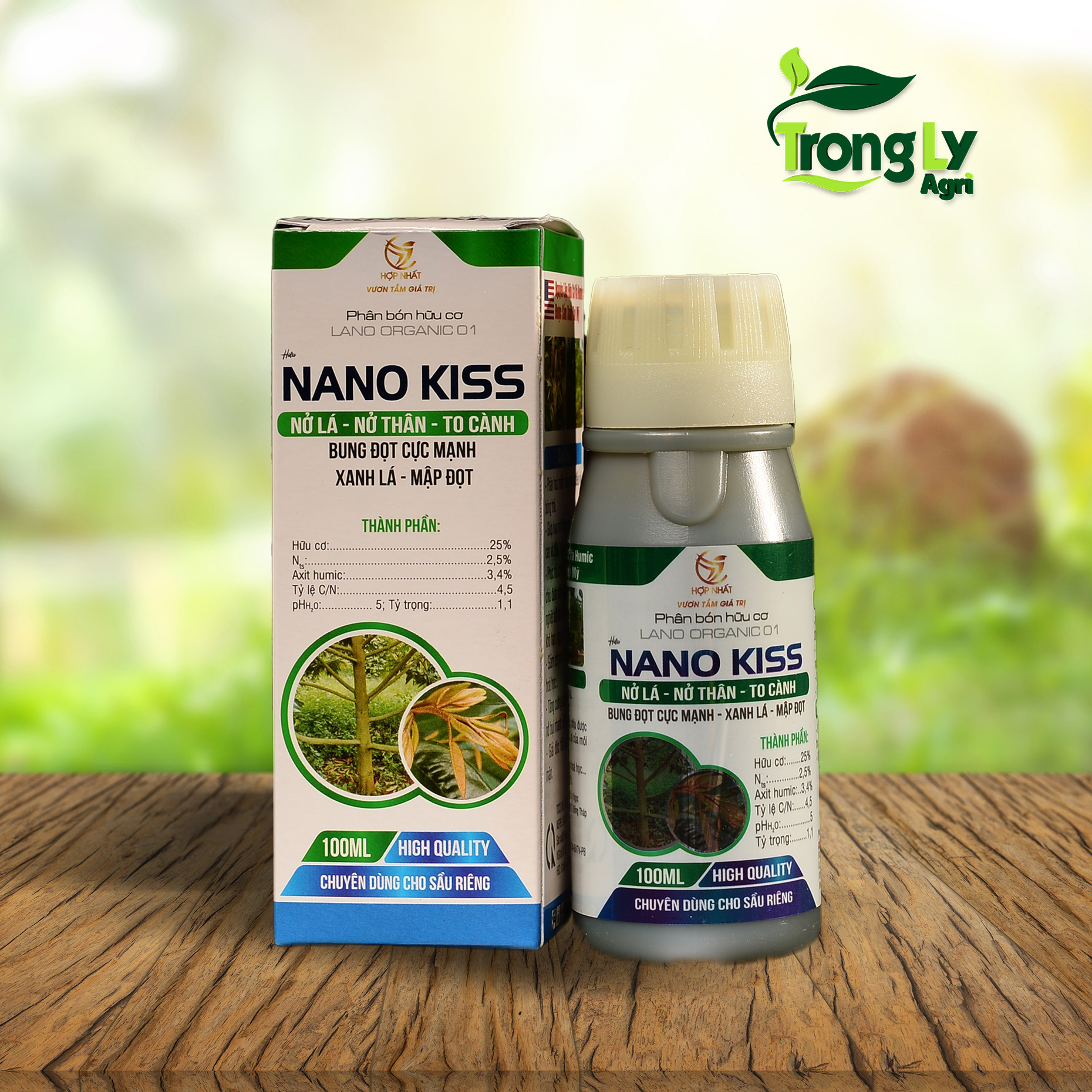 Phân bón lá cao cấp siêu dinh dưỡng nano kiss - nguyên liệu usa 100% nở thân, nở lá, bung lá cực mạnh, mập đọt, xanh lá