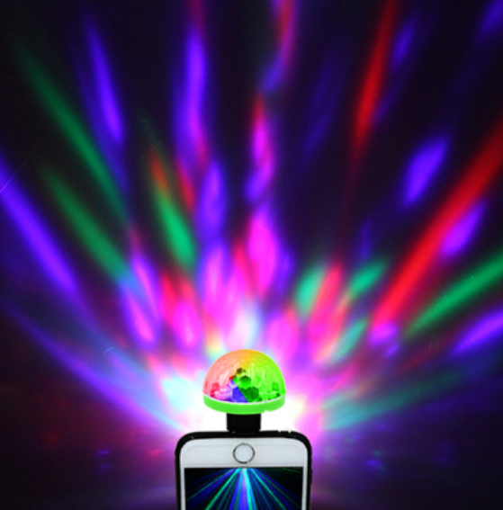 [HCM]Đèn LED chiếu vũ trường mini cầm tay cảm ứng âm thanh cấm usb