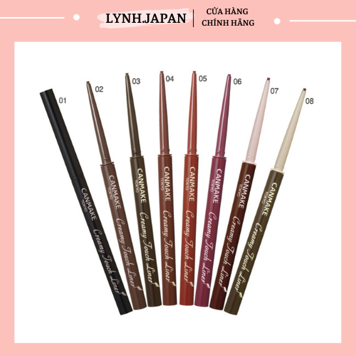Chì kẻ mắt lâu trôi Canmake Creamy touch liner Nhật Bản