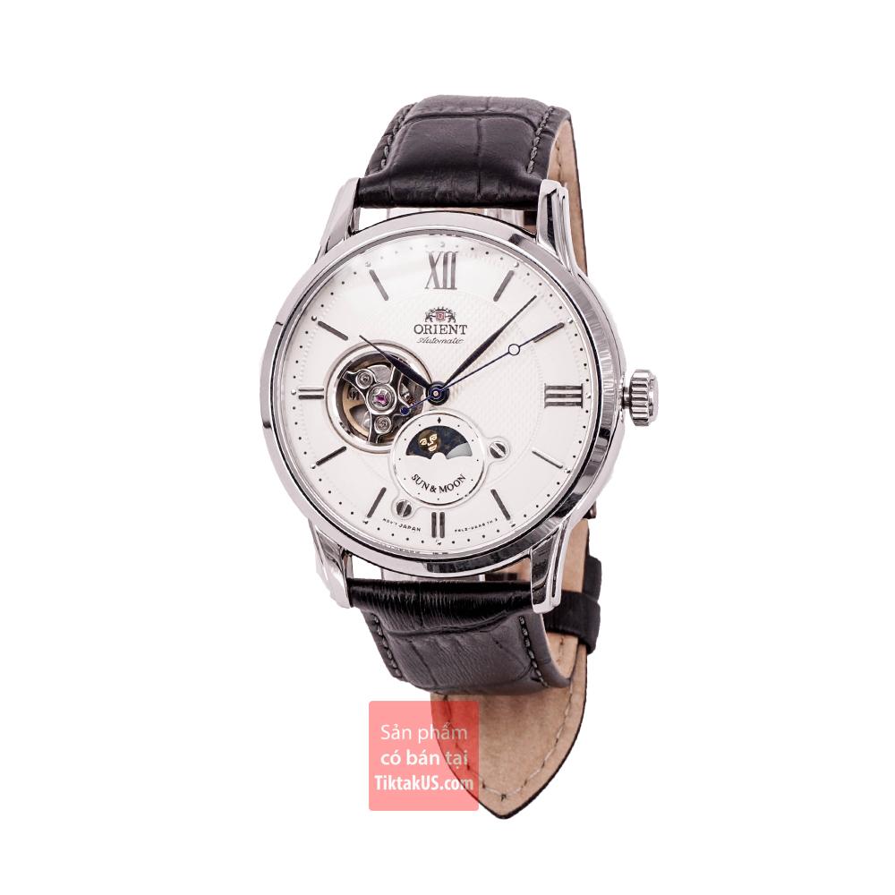 Đồng hồ đeo tay nam orient sun and moon open heart ra-as0005s10b