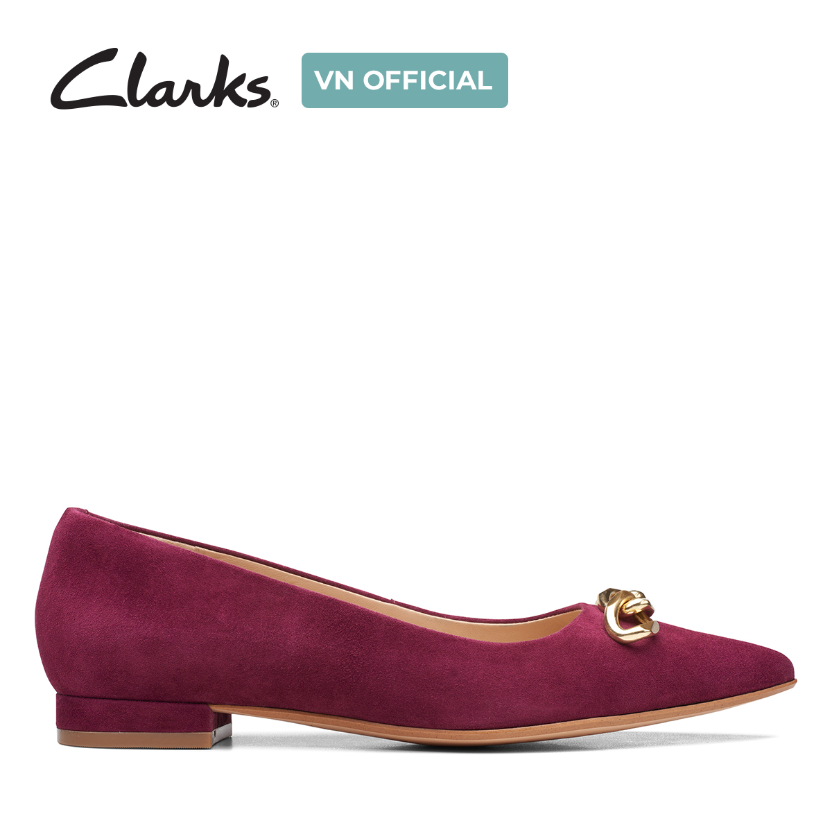  Giày Đế Bệt Da Lộn Nữ Clarks - Laina15 Trim 