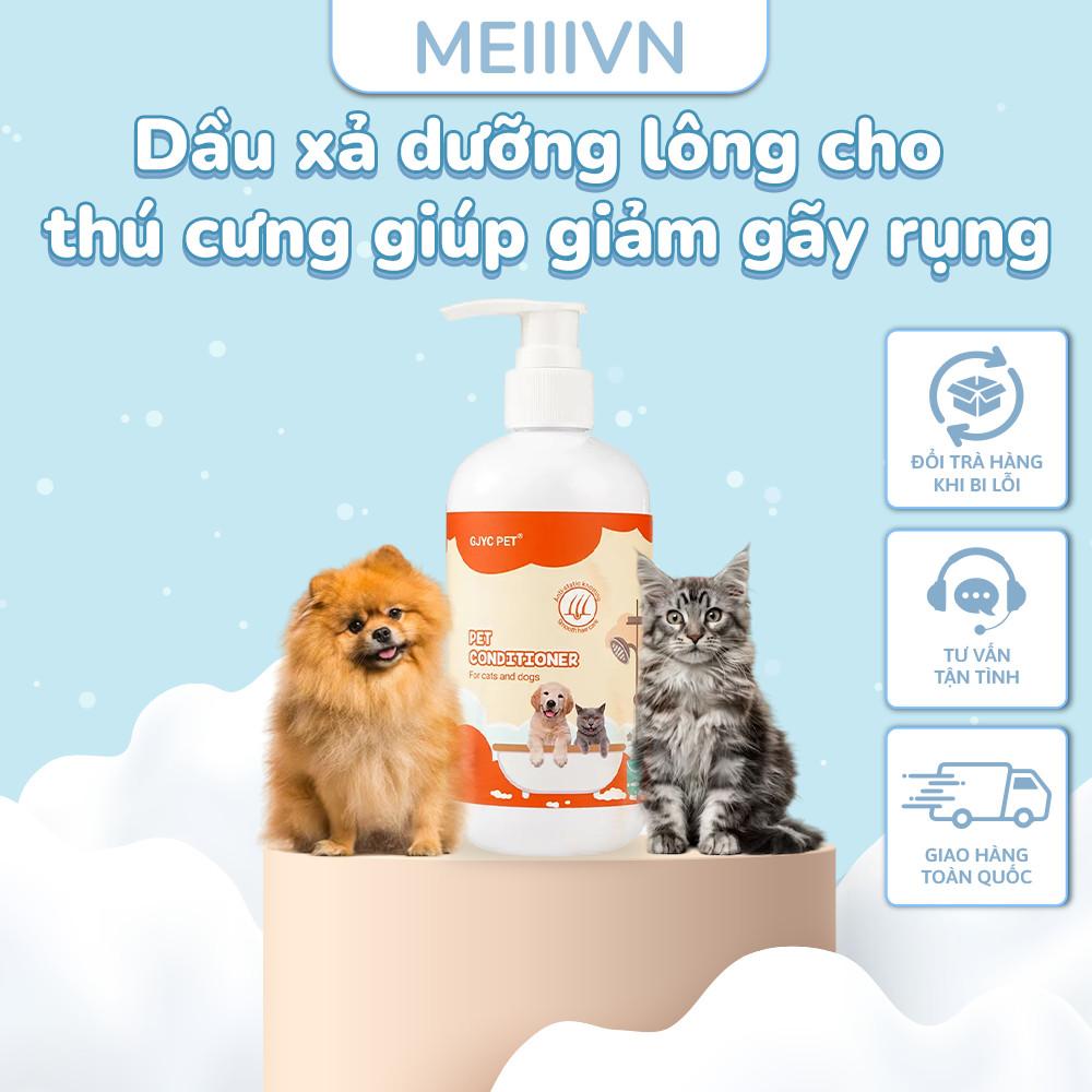 Dầu xả dưỡng lông cho thú cưng giúp giảm gãy rụng mềm mượt lông hương thơm lâu Meiii.vn