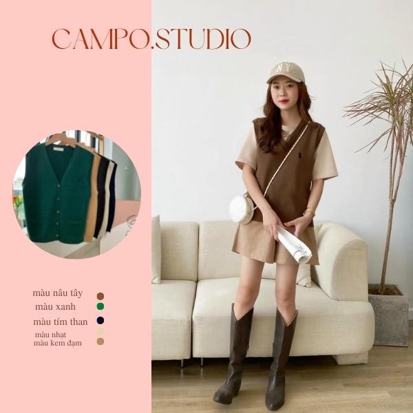 Áo len ghi lê campo studio