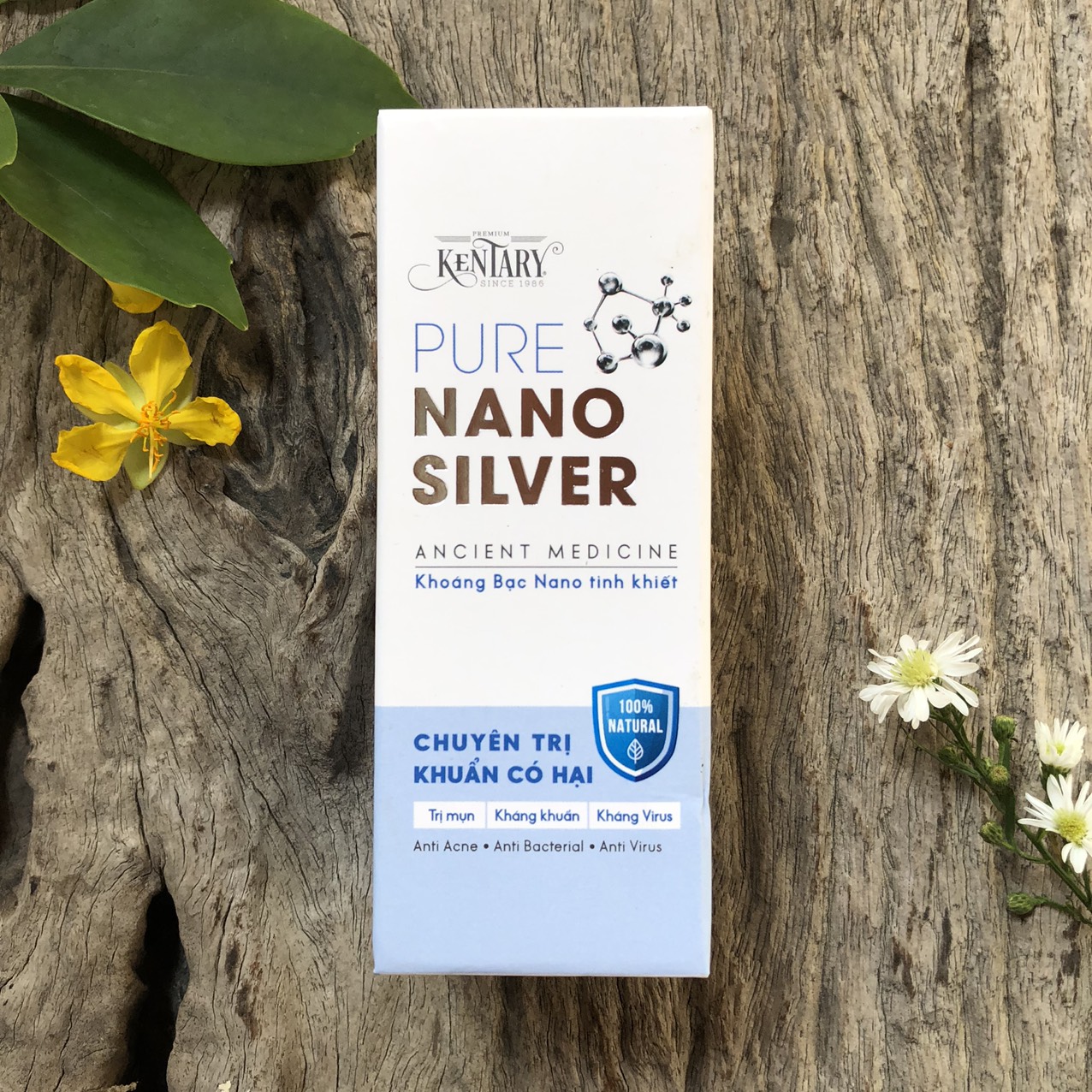 Khoáng bạc tinh khiết nano 7ppm Kentary chai 50ml, chuyên gia diệt vi khuẩn, virut có hại, giúp cơ thể khỏe mạnh, đẹp da, an toàn cho trẻ em và mẹ bầu