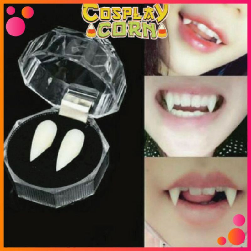 Răng Giả Hóa Trang Cosplay Và Keo Gắn Răng Giả Hóa Trang Nanh Ma Cà Rồng Người Sói